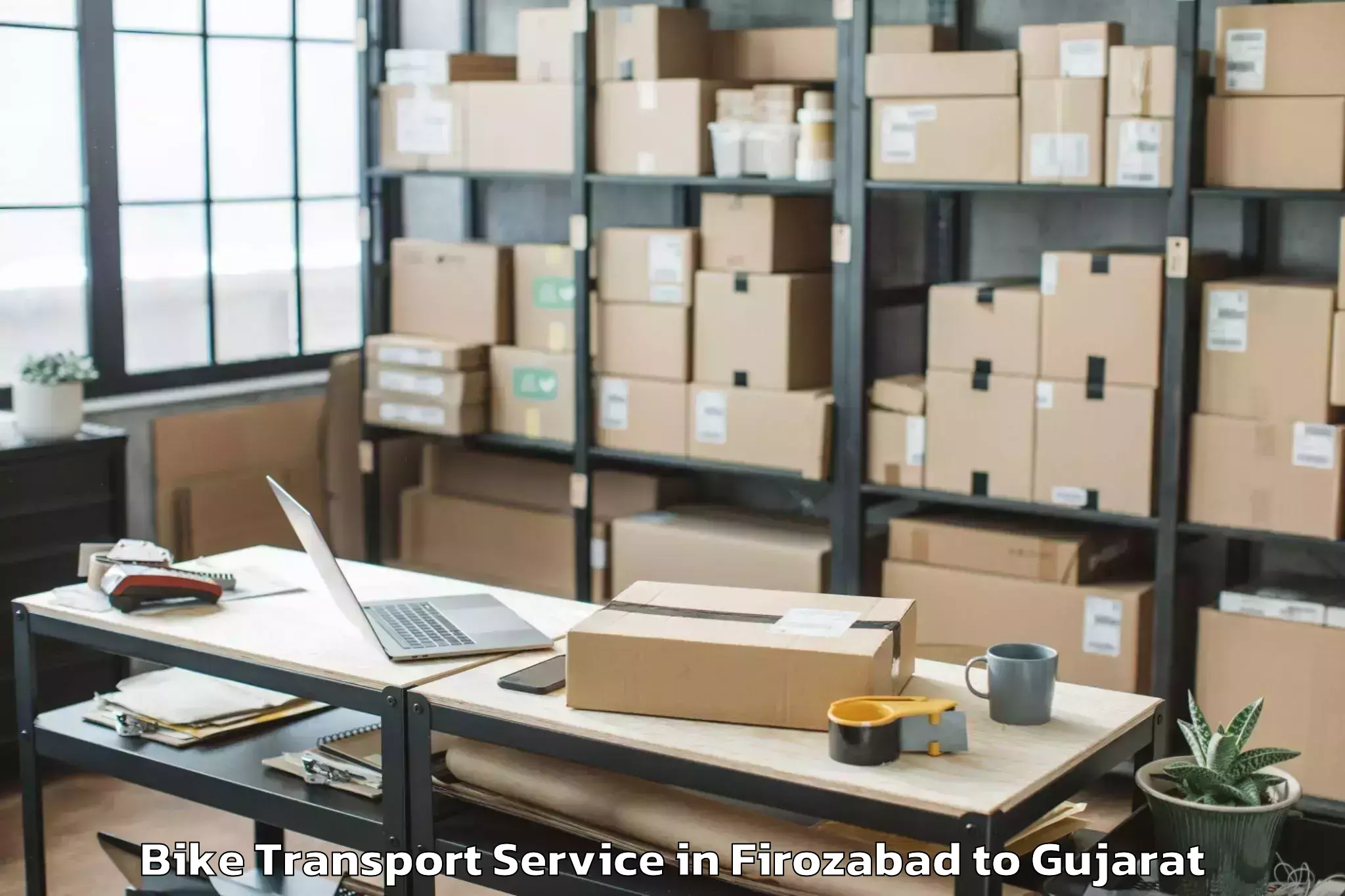 Book Firozabad to Utran Bike Transport